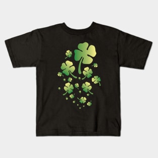 St. Patricks Gradient Clover Kids T-Shirt